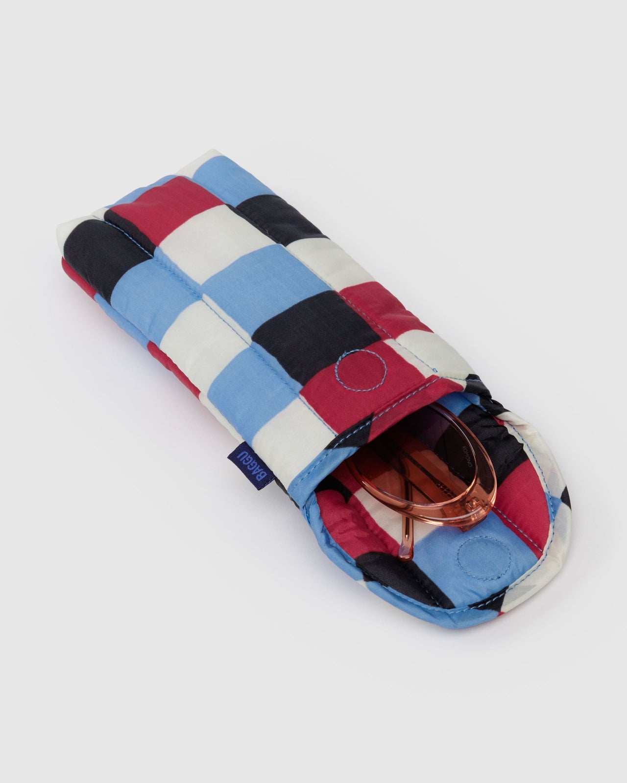 Puffy Glasses Sleeve - Painted Check