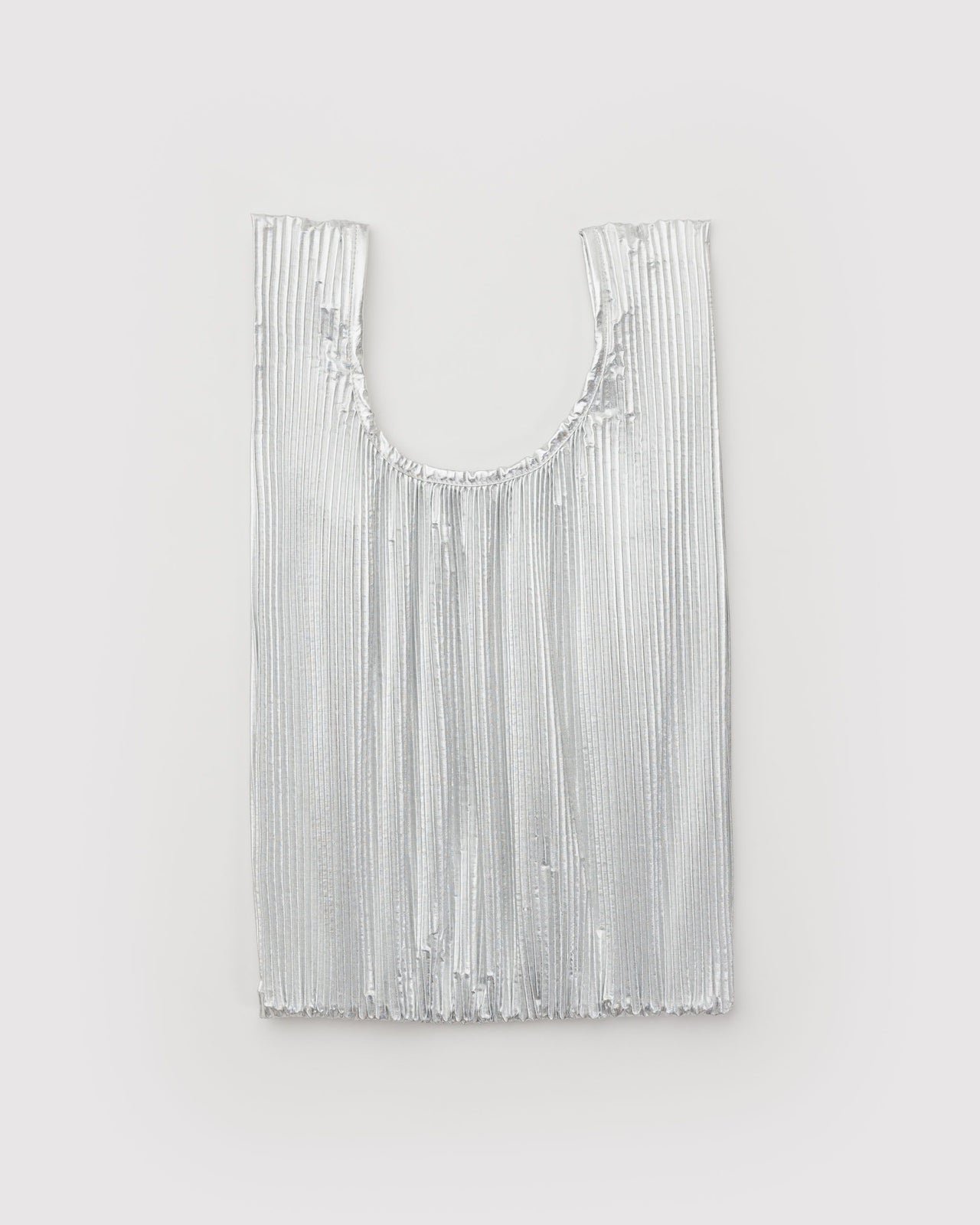 Pleated Baggu - Chrome Metallic