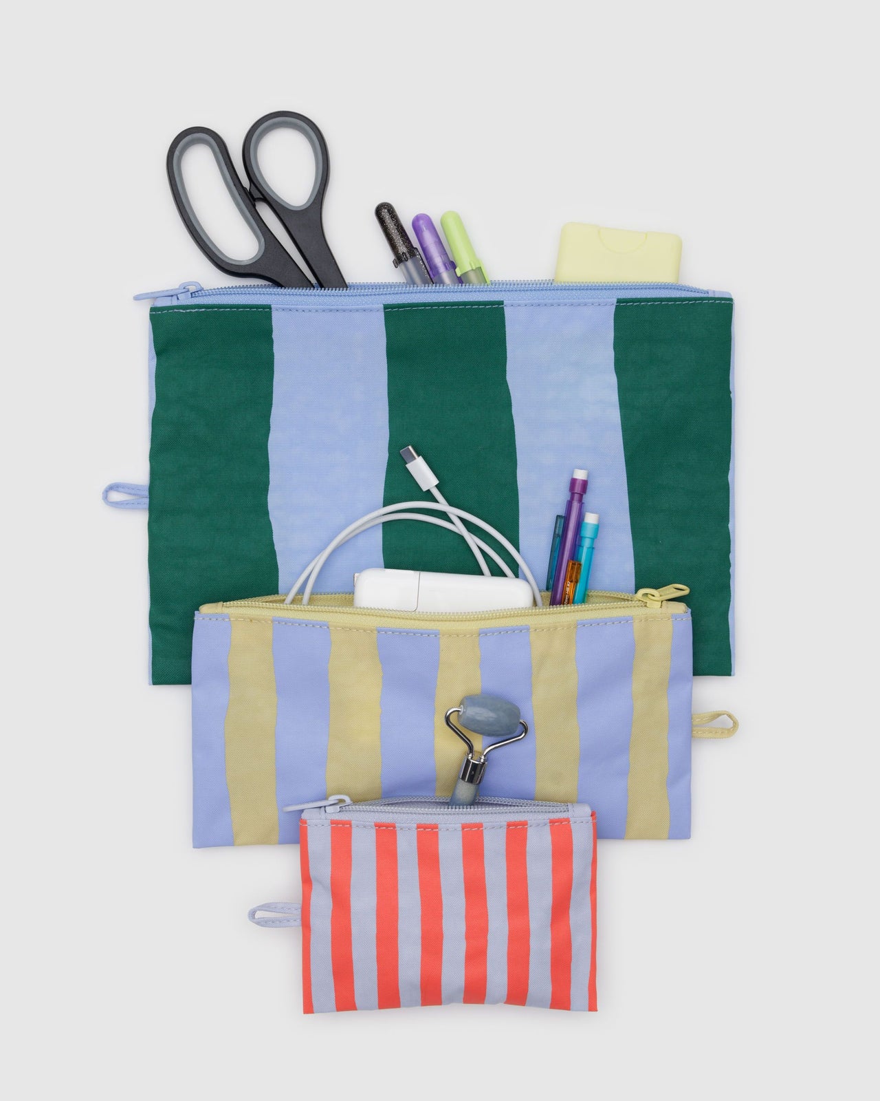 Flat Pouch Set - Painted Stripe