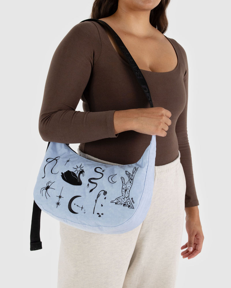 BAGGU Wholesale  Medium Nylon Crescent Bag - Embroidered Ballet Icons