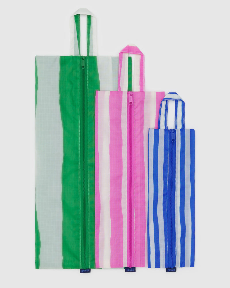 BAGGU Wholesale Travel 3D Zip Set - Painted Stripe