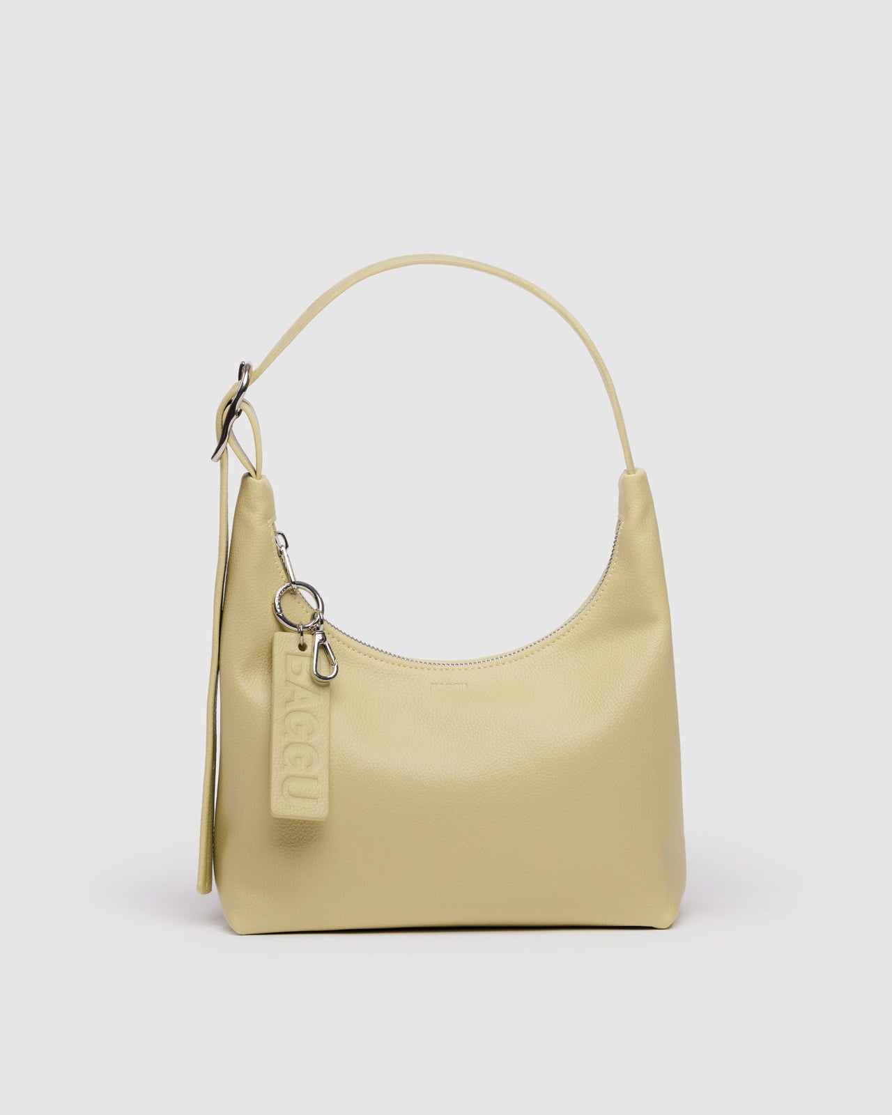 Mini Recycled Leather Shoulder Bag - Straw