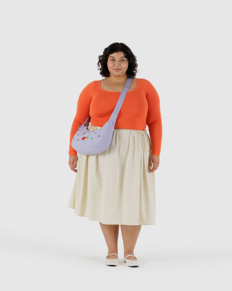 BAGGU Wholesale  Medium Nylon Crescent Bag - Embroidered Miffy