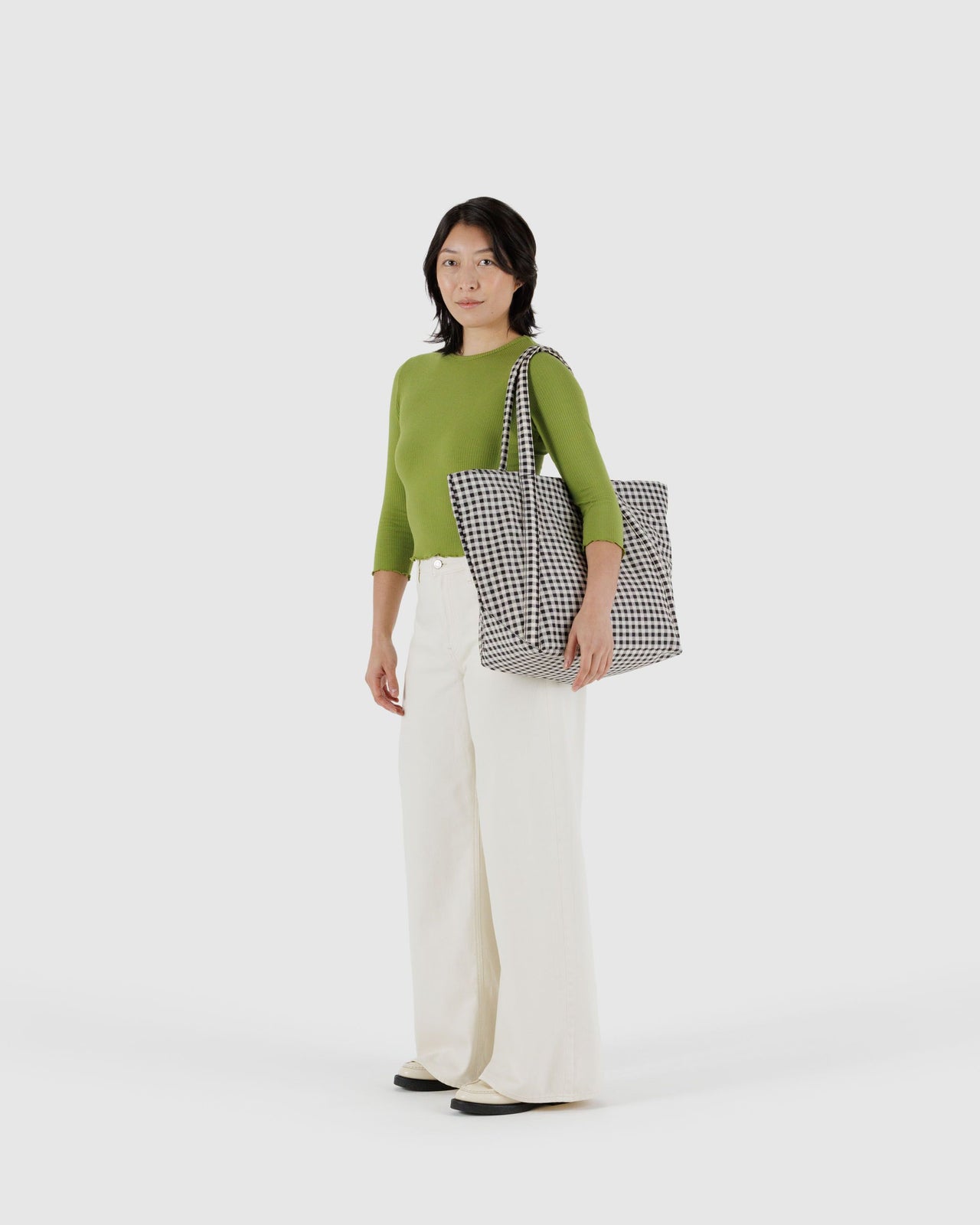 Cloud Bag - Black & White Gingham