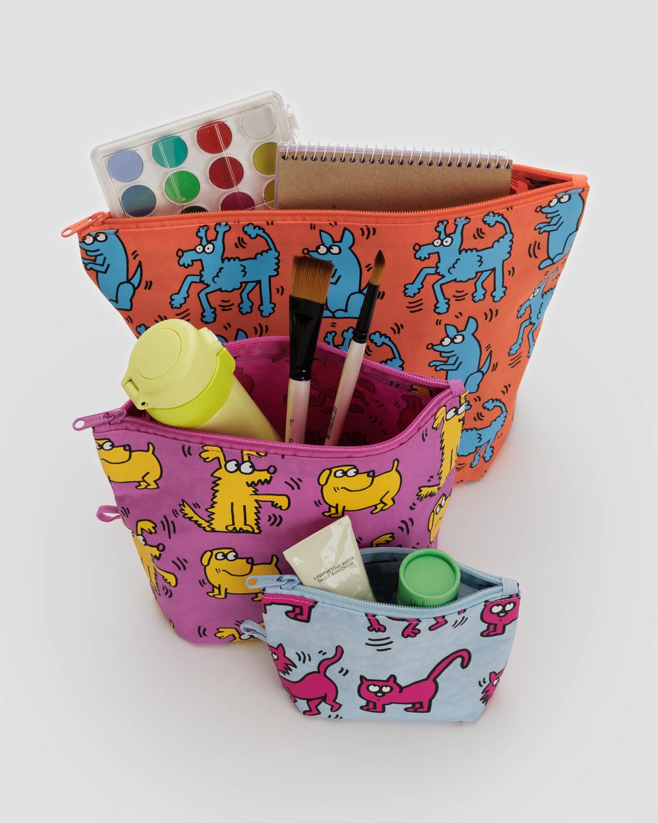 Go Pouch Set - Keith Haring Pets
