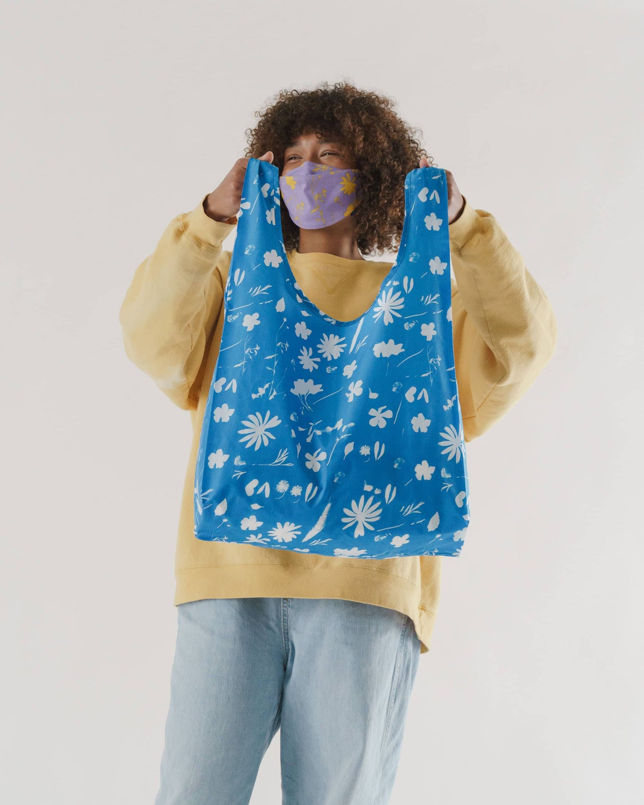 Standard Baggu - Blue Floral Sun Print