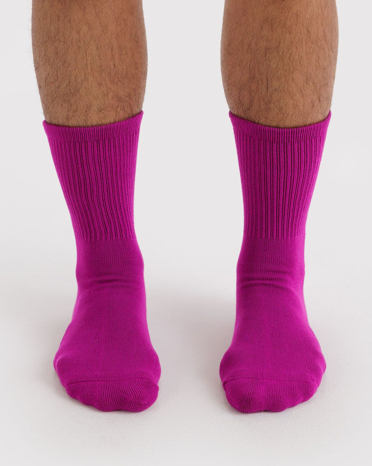 Ribbed Sock - Deep Fuchsia