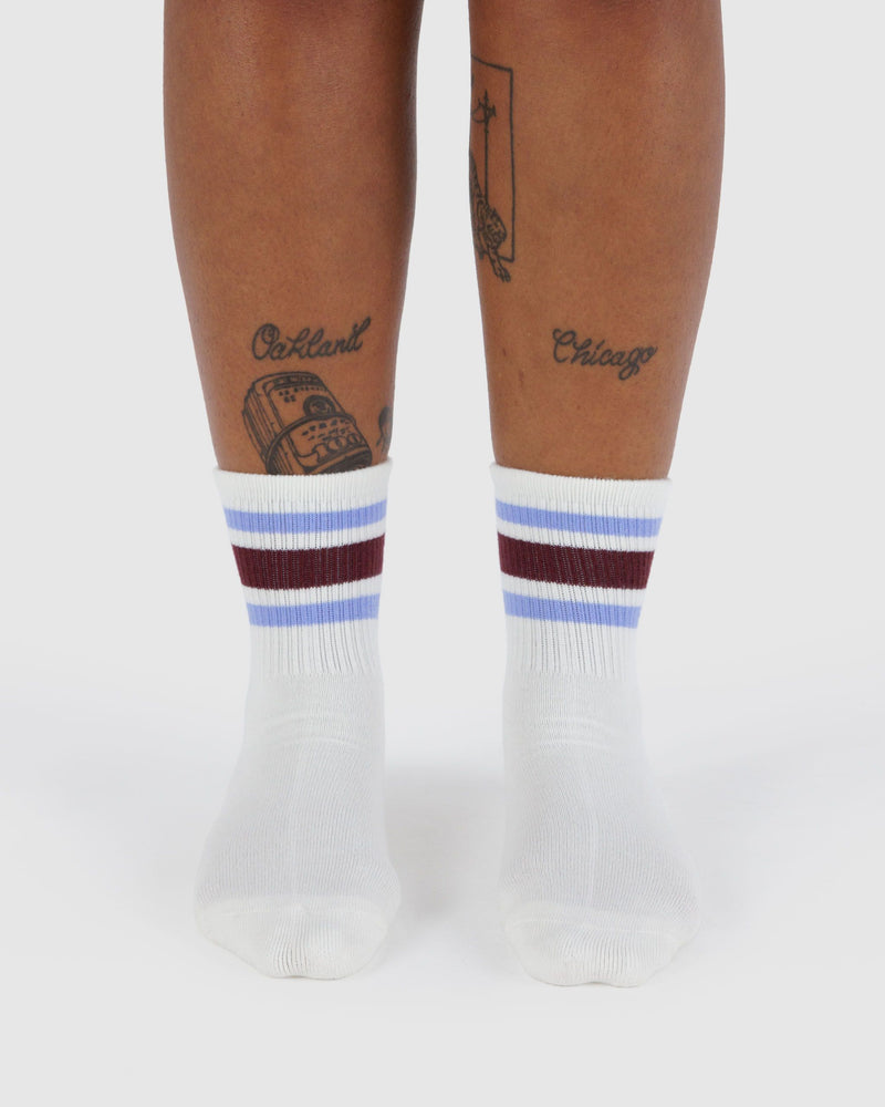 BAGGU Wholesale  Ribbed Sock - Ivory Stripe