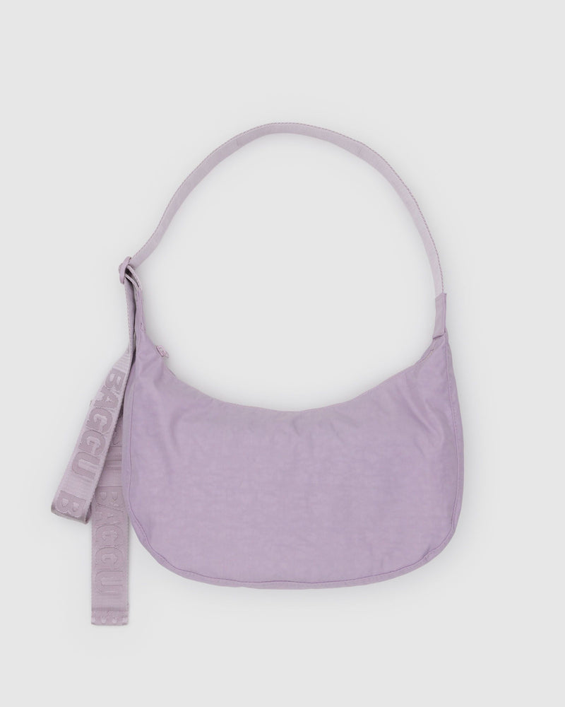 BAGGU Wholesale Cross Body Medium Nylon Crescent Bag - Dusty Pink