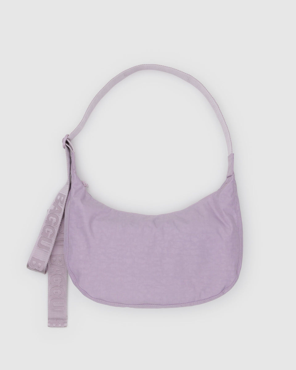 BAGGU Wholesale Cross Body Medium Nylon Crescent Bag - Dusty Pink