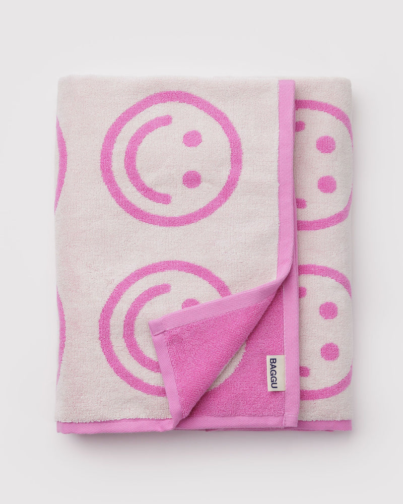 BAGGU Wholesale  Bath Towel - Happy Pink