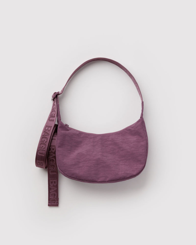 BAGGU Wholesale  Small Nylon Crescent Bag - Wild Plum