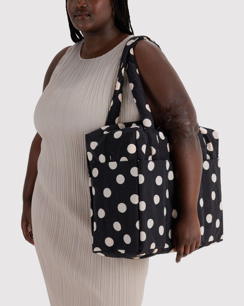 BAGGU Wholesale  Cloud Carry-on - Black and Cream Polka Dot