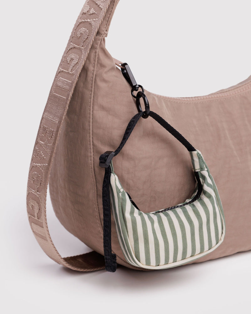 BAGGU Wholesale  Crescent Bag Charm - Sage Stripe