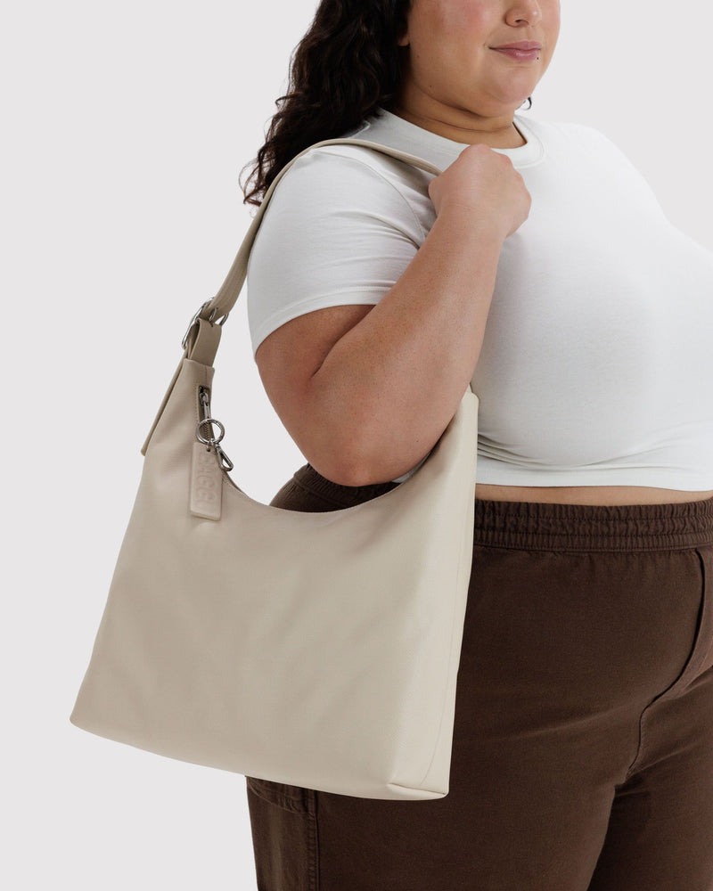 BAGGU Wholesale  Recycled Leather Shoulder Bag - Stone