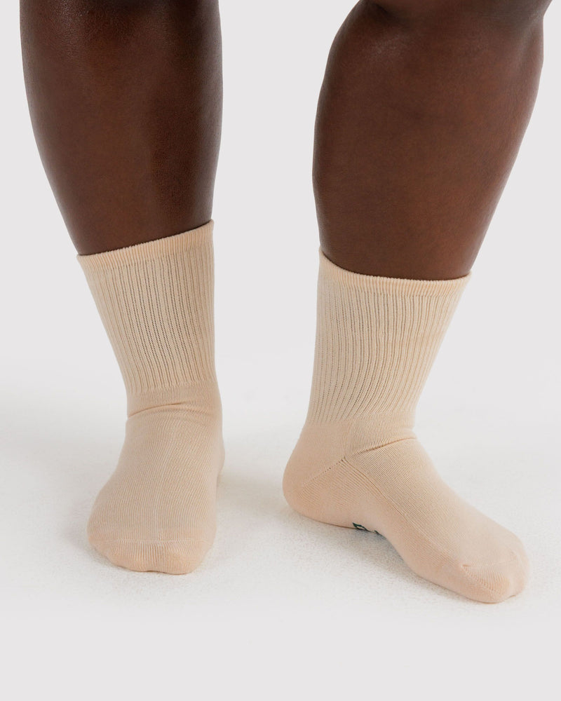 BAGGU Wholesale  Ribbed Sock - Ecru
