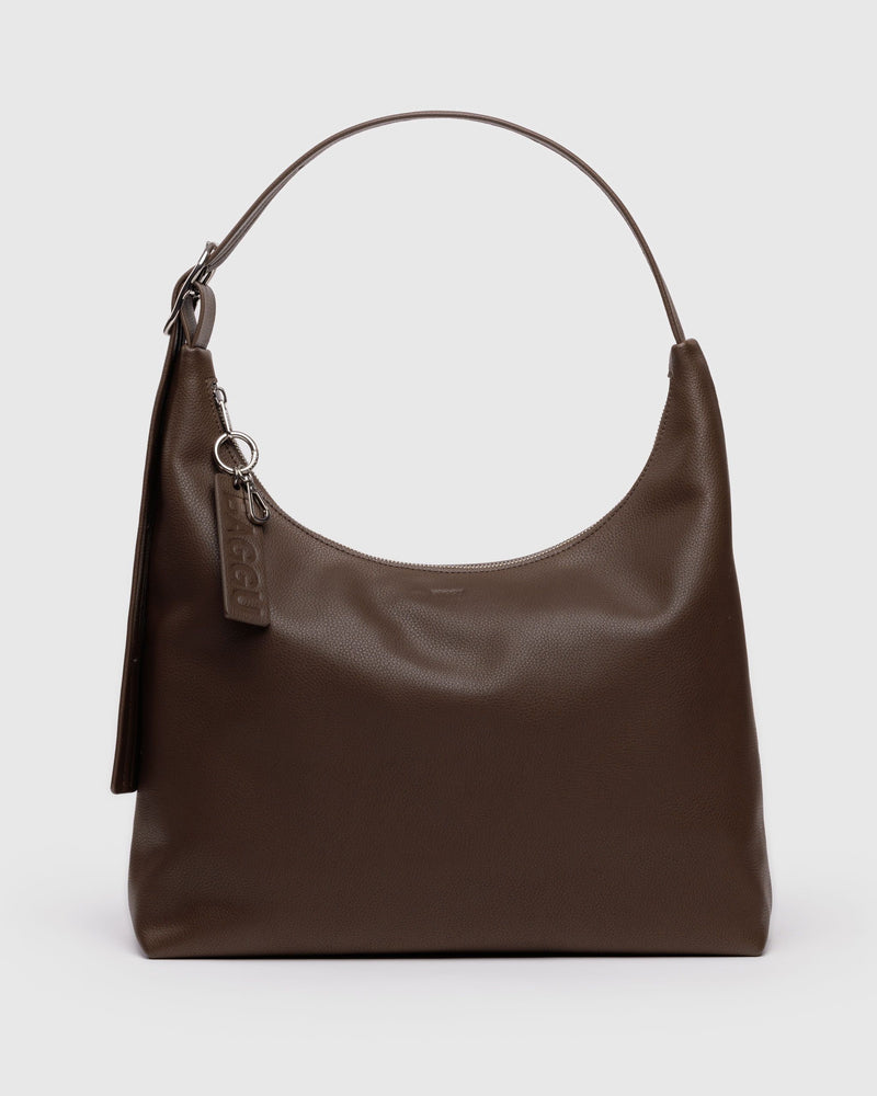 BAGGU Wholesale  Recycled Leather Shoulder Bag - Brown