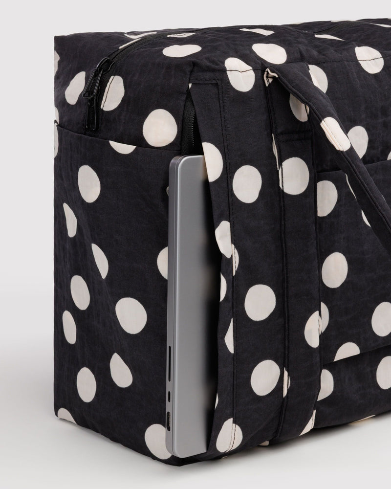 BAGGU Wholesale  Small Cloud Carry-On - Black and Cream Polka Dot