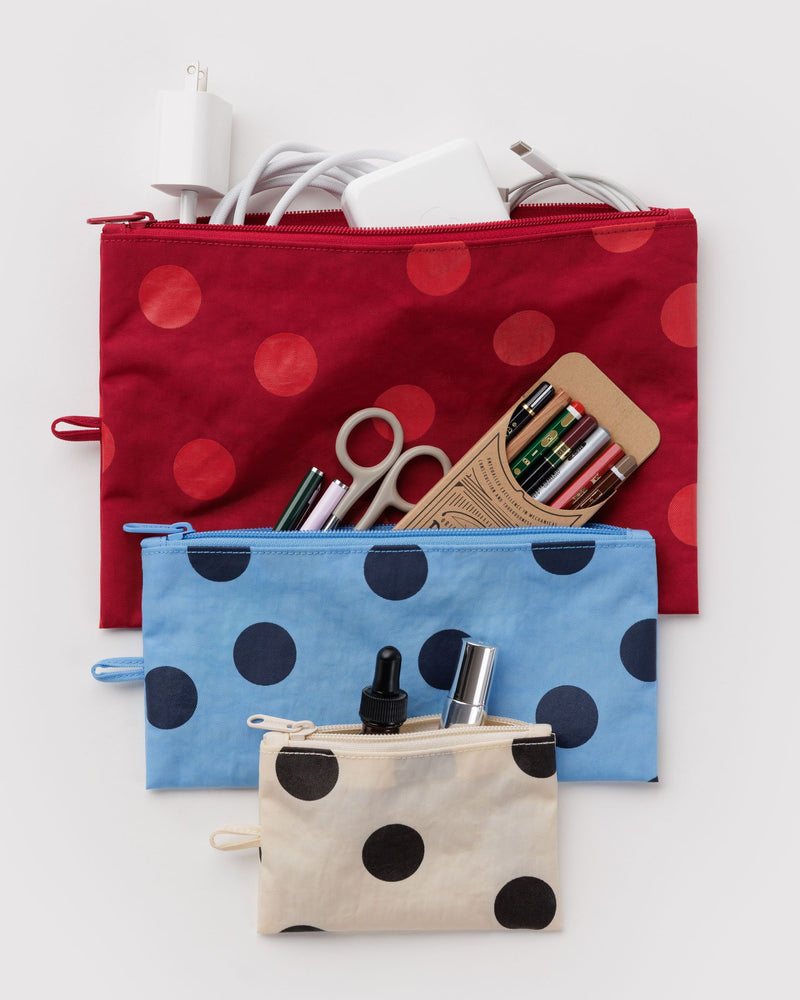 BAGGU Wholesale  Flat Pouch Set - Polka Dot Mix