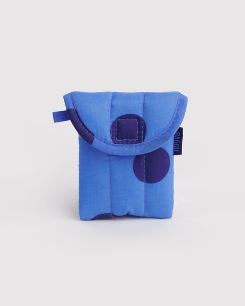 BAGGU Wholesale Shop All Puffy Earbuds Case - Blue Polka Dot