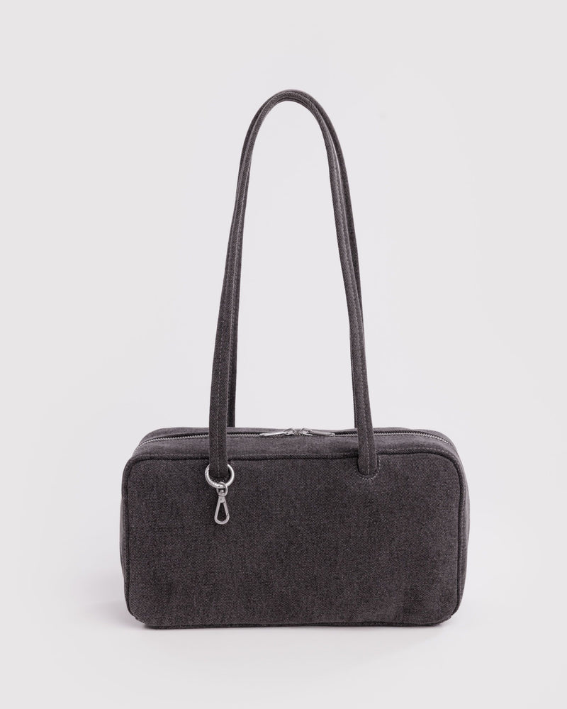 BAGGU Wholesale  Denim Bowler Bag - Washed Black Denim