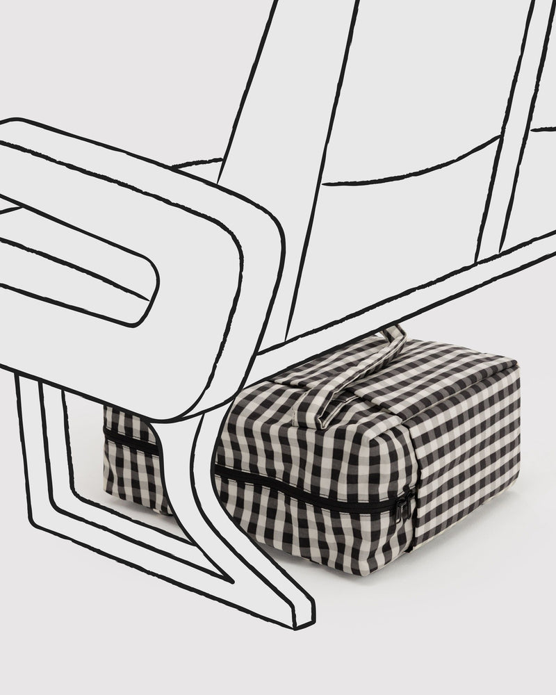 BAGGU Wholesale  Small Cloud Carry-On - Black and Cream Gingham