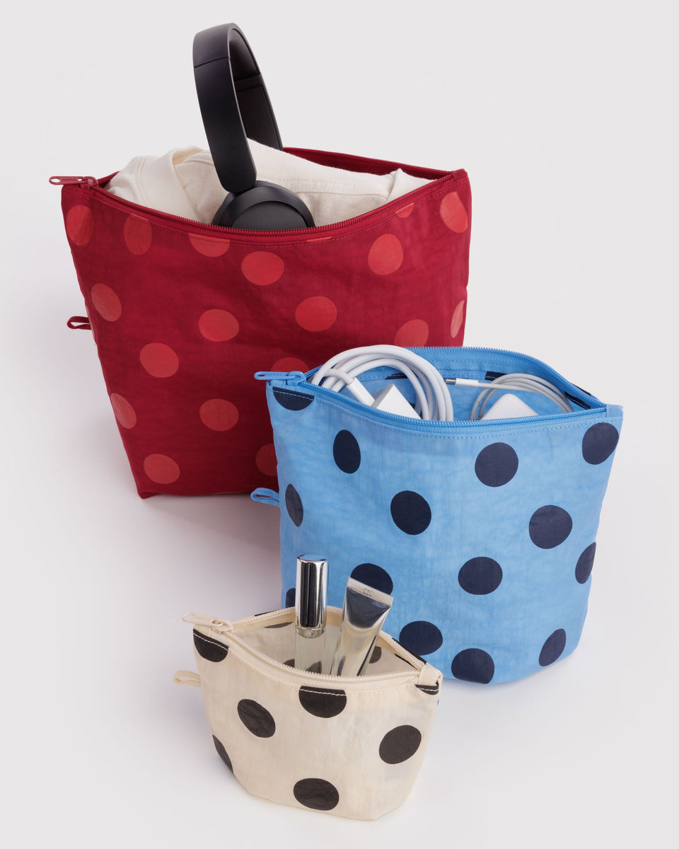 BAGGU Wholesale Shop All Go Pouch Set - Polka Dot Mix