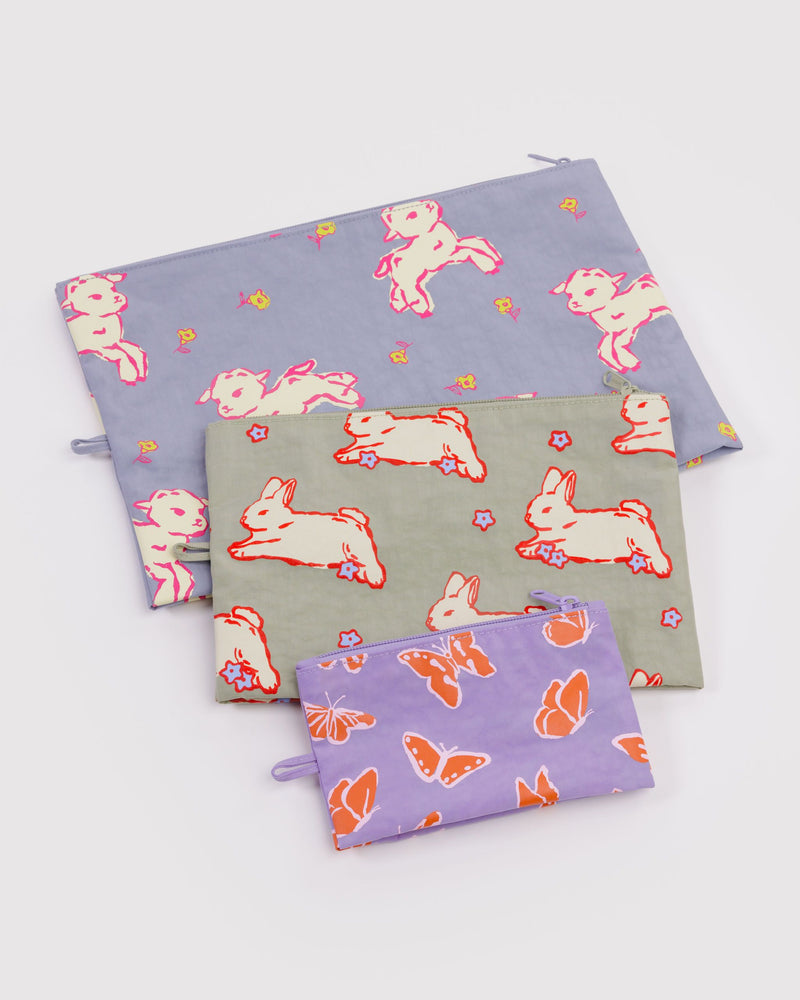 BAGGU Wholesale Pouches Go Pouch Set - Spring Animals