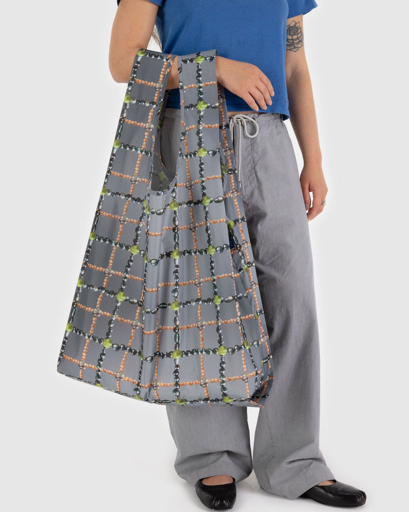 BAGGU Wholesale Reusable Bags Big Baggu - Beaded Plaid