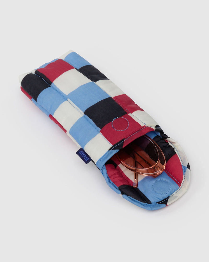 BAGGU Wholesale Cases & Sleeves Puffy Glasses Sleeve - Painted Check