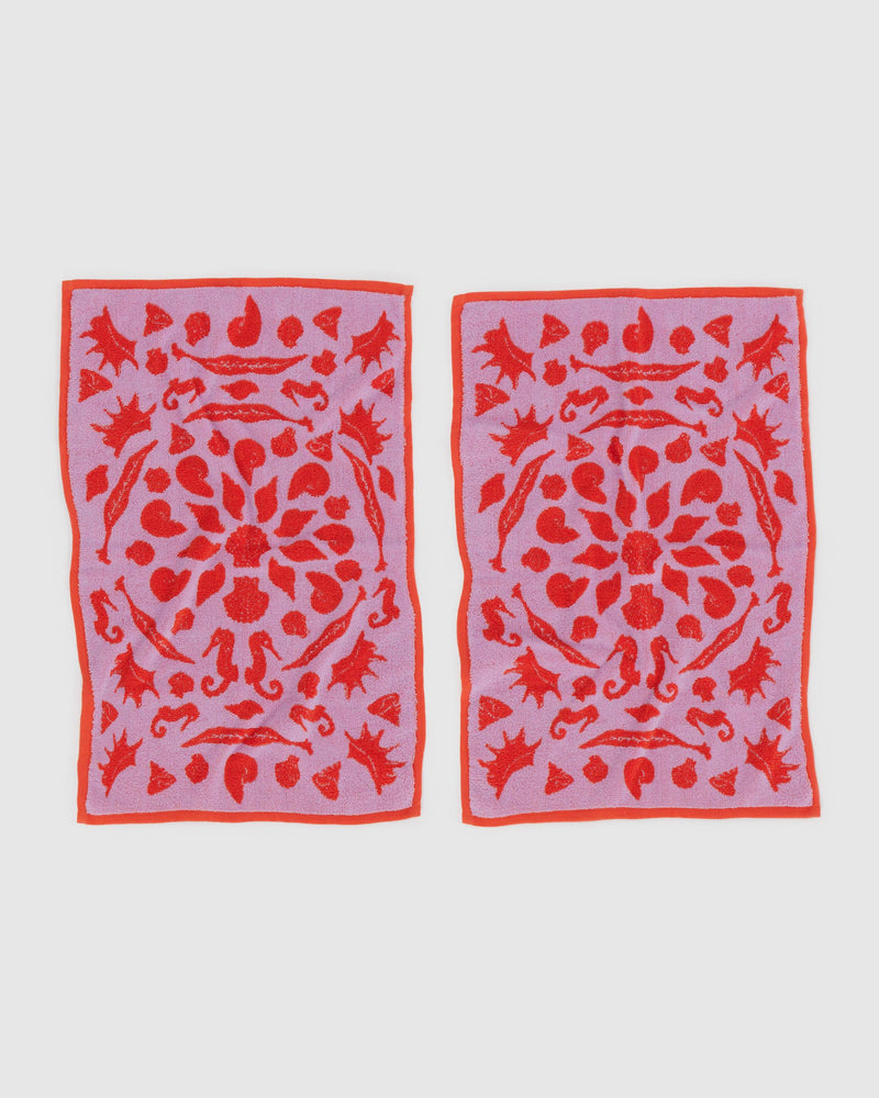 BAGGU Wholesale  Hand Towel Set of 2 - Sea Shells