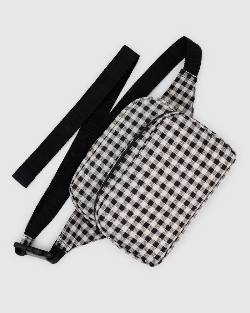 BAGGU Wholesale Cross Body Fanny Pack - Black & White Gingham