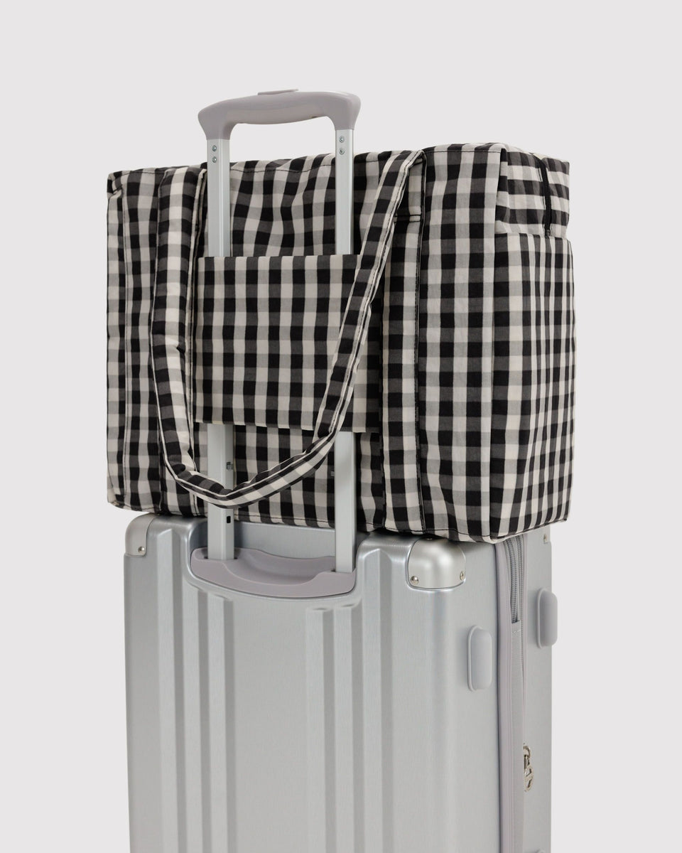 BAGGU Wholesale Cloud Bags Small Cloud Carry-On - Black and Cream Gingham