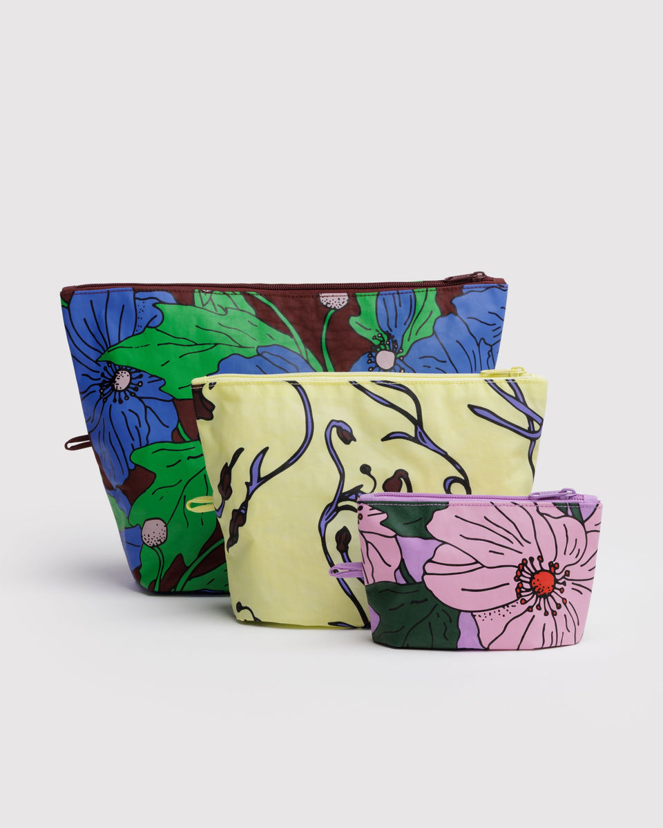 BAGGU Wholesale Pouches Go Pouch Set - Poppy Mix