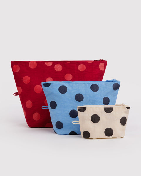 BAGGU Wholesale Shop All Go Pouch Set - Polka Dot Mix