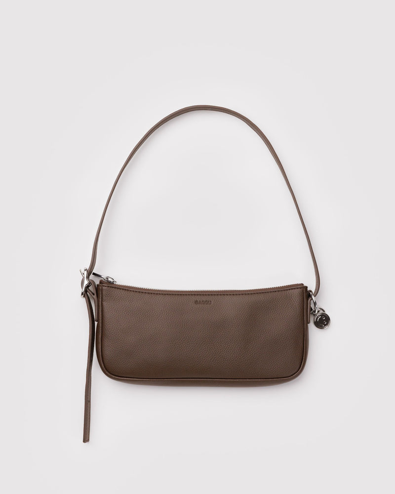 BAGGU Wholesale  Recycled Leather Pochette - Brown