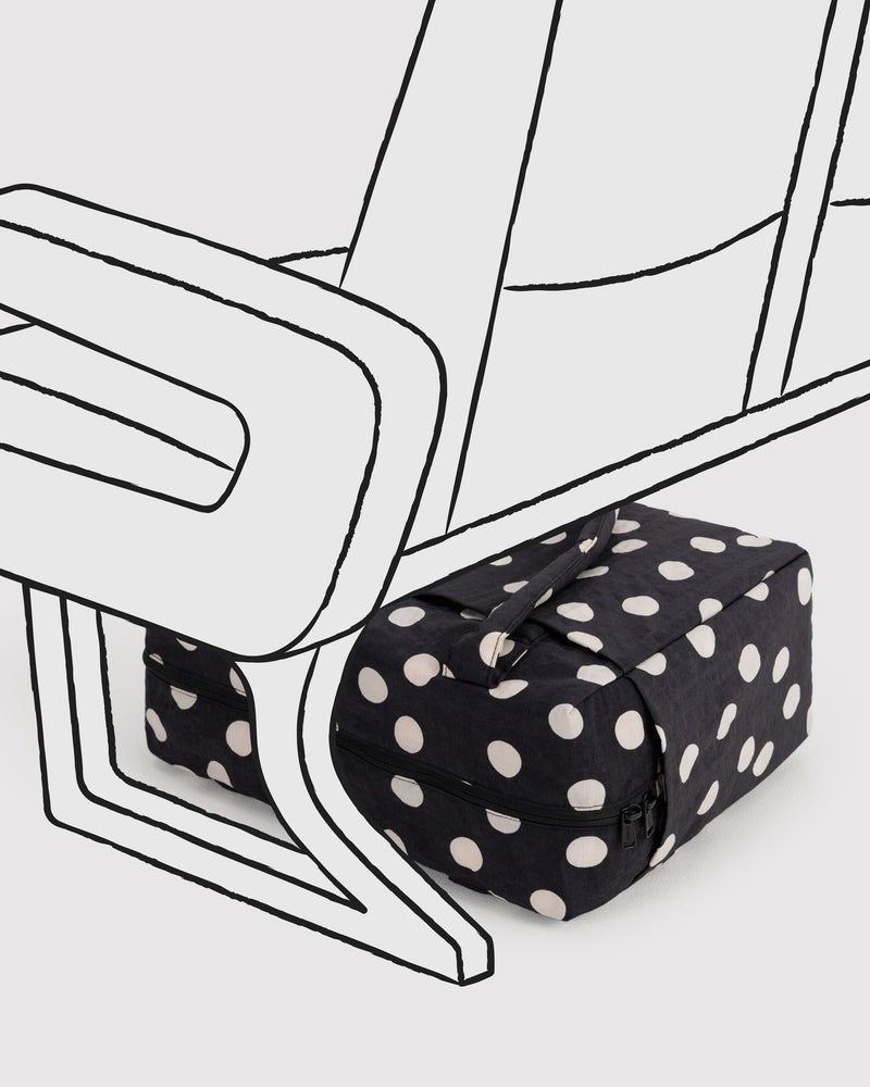 BAGGU Wholesale  Small Cloud Carry-On - Black and Cream Polka Dot