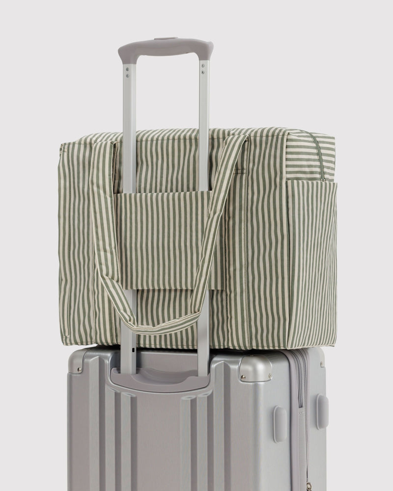 BAGGU Wholesale  Small Cloud Carry-On - Sage Stripe