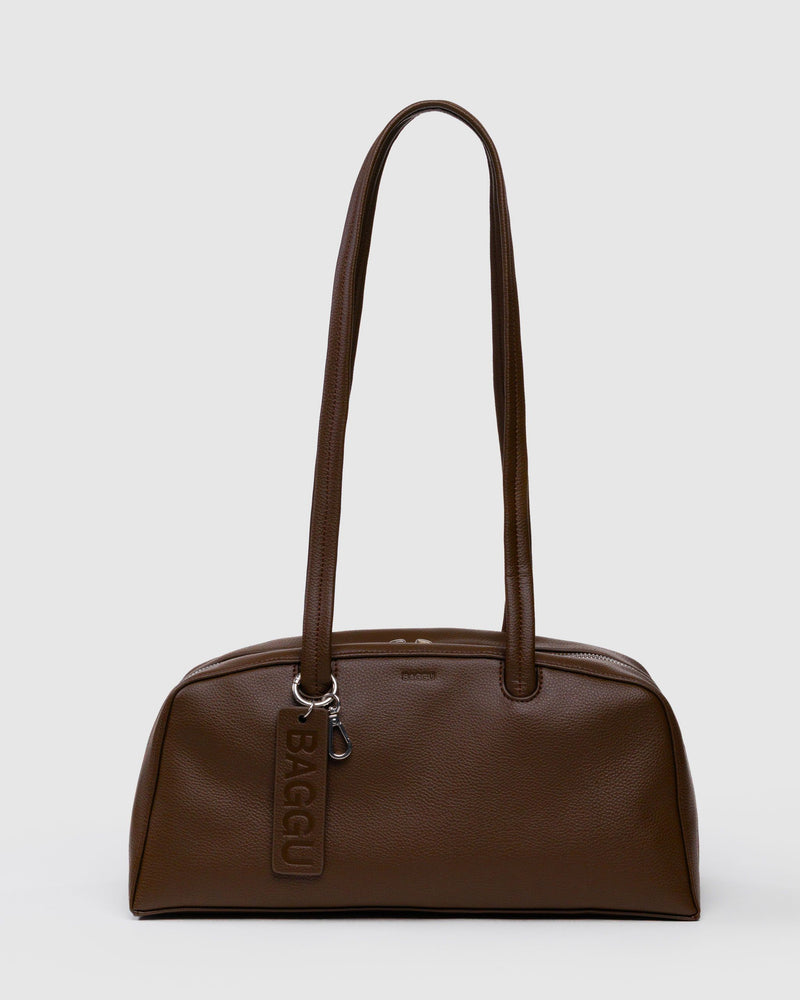 BAGGU Wholesale  Recycled Leather Bowler Bag - Brown