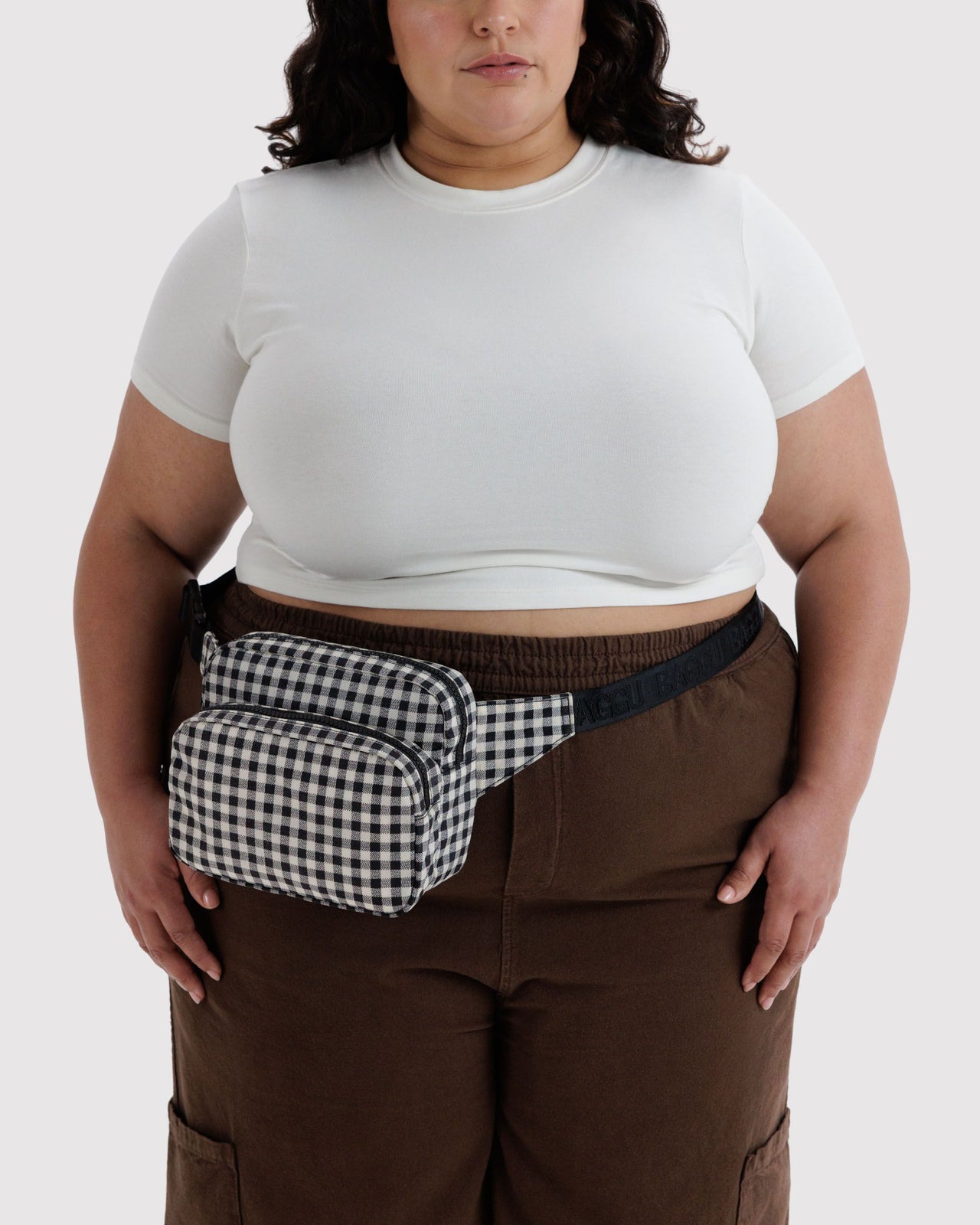 Fanny Pack - Black & White Gingham