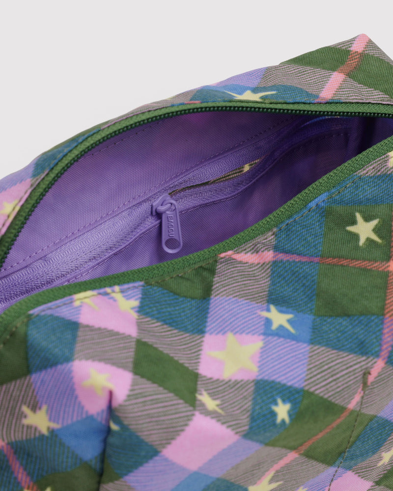 BAGGU Wholesale Travel Dopp Kit - Green Star Plaid