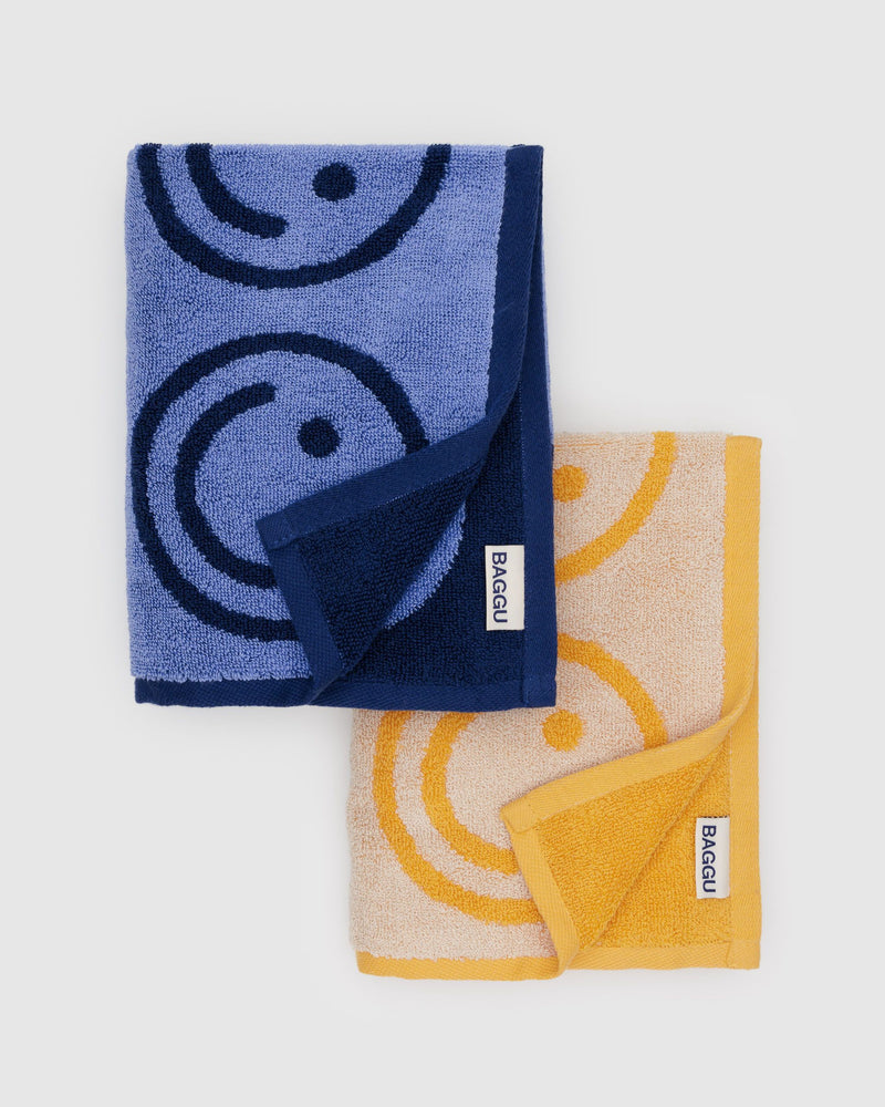 BAGGU Wholesale  Hand Towel Set of 2 - Happy Blue Marigold