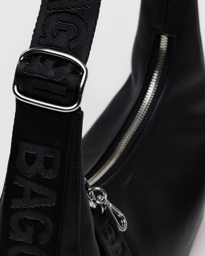 BAGGU Wholesale  Small Recycled Leather Crescent Bag - Black