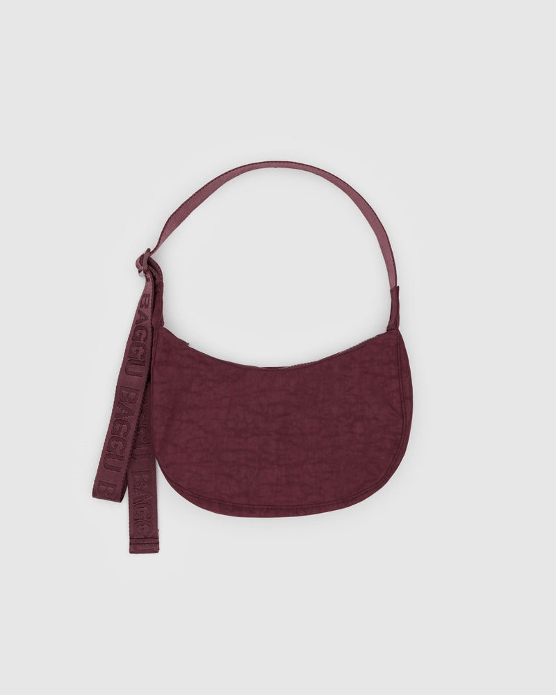 BAGGU Wholesale  Small Nylon Crescent Bag - Mahogany