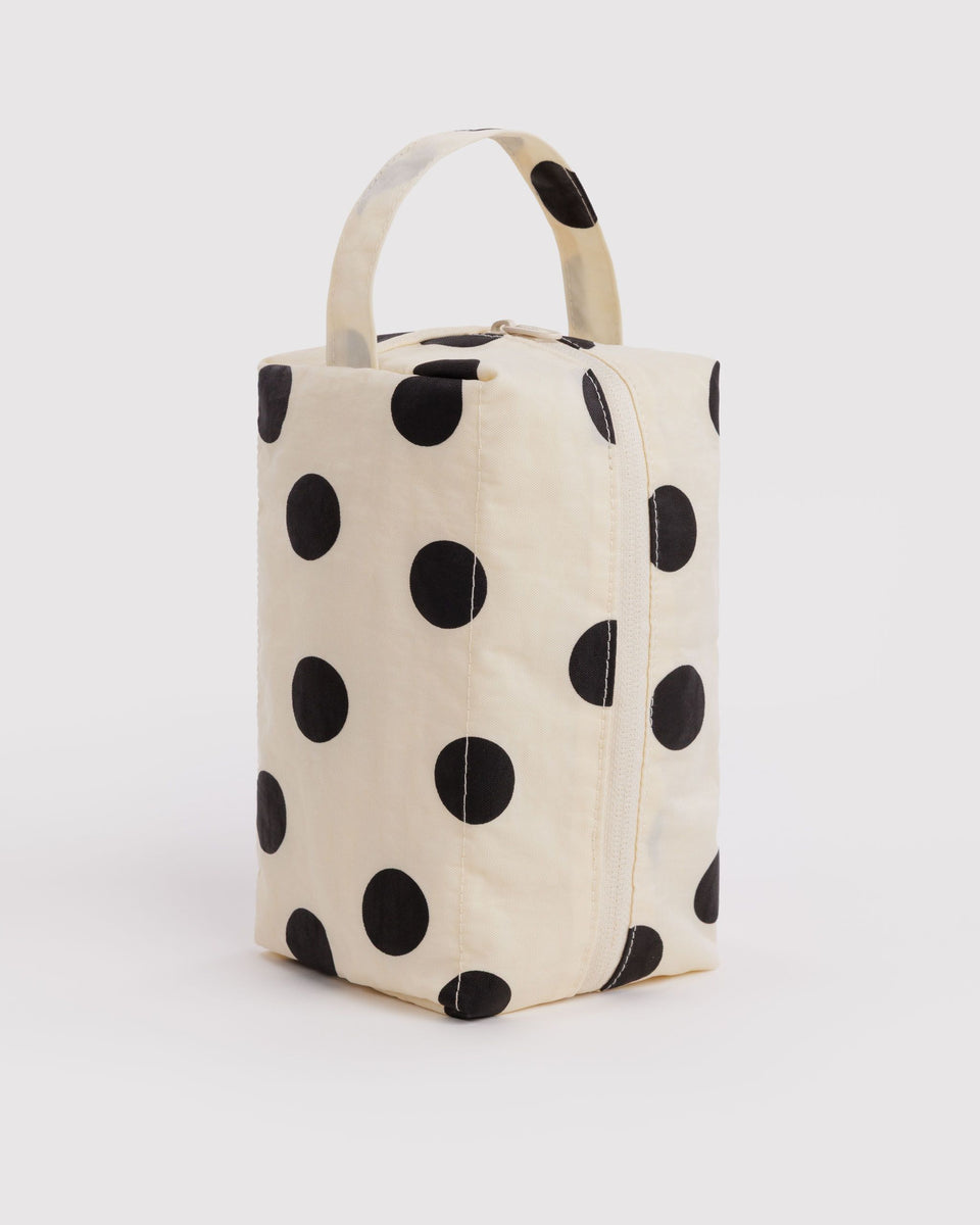 BAGGU Wholesale Pouches Dopp Kit - Cream and Black Polka Dot