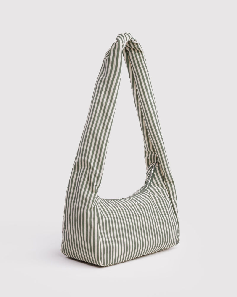 BAGGU Wholesale  Nylon Meringue Bag - Sage Stripe