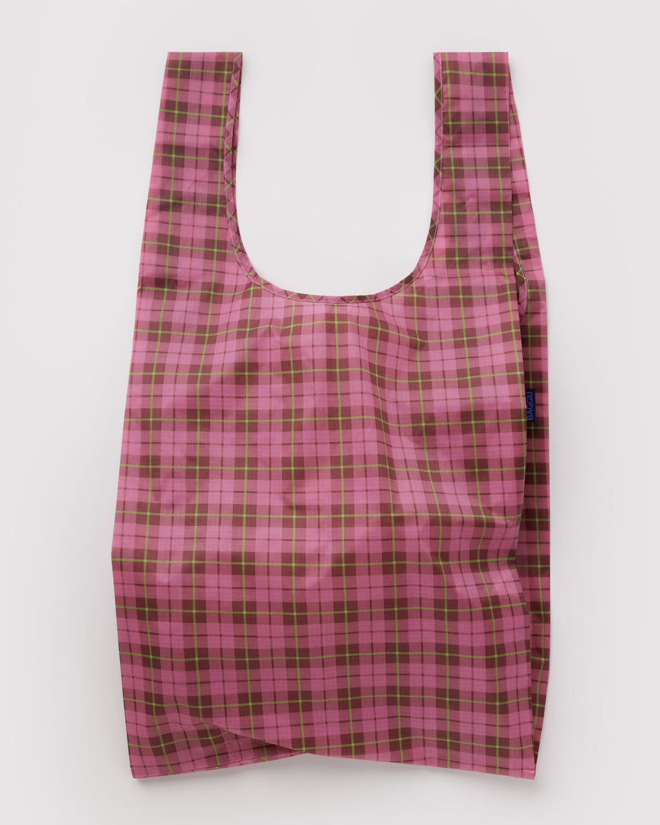 BAGGU Wholesale Big Big Baggu - Azalea Pink Tartan