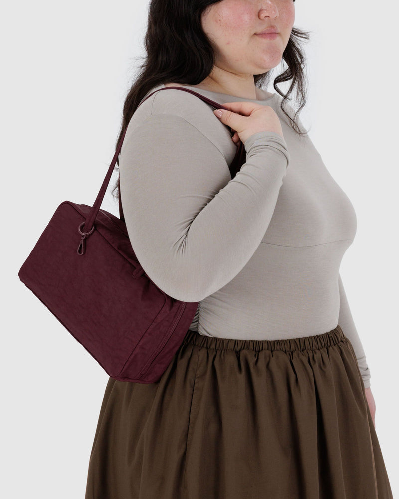 BAGGU Wholesale  Nylon Bowler Bag - Mahogany
