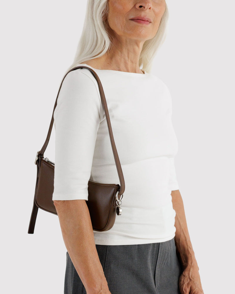 BAGGU Wholesale  Recycled Leather Pochette - Brown