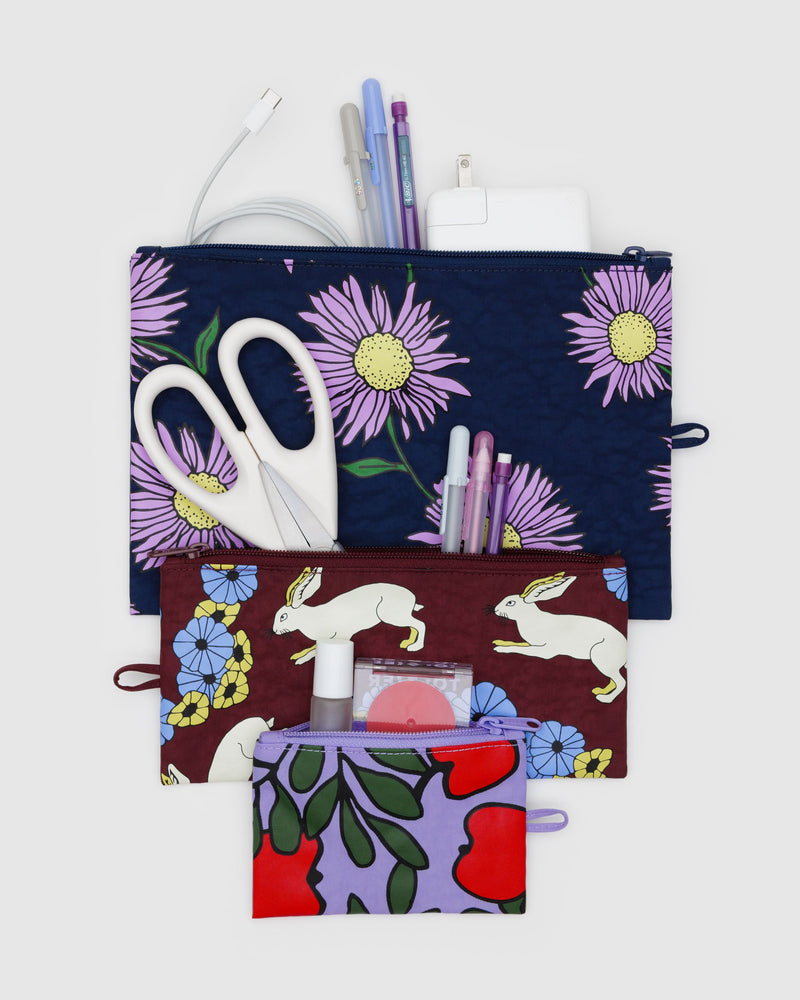 BAGGU Wholesale  Flat Pouch Set - Night Orchard